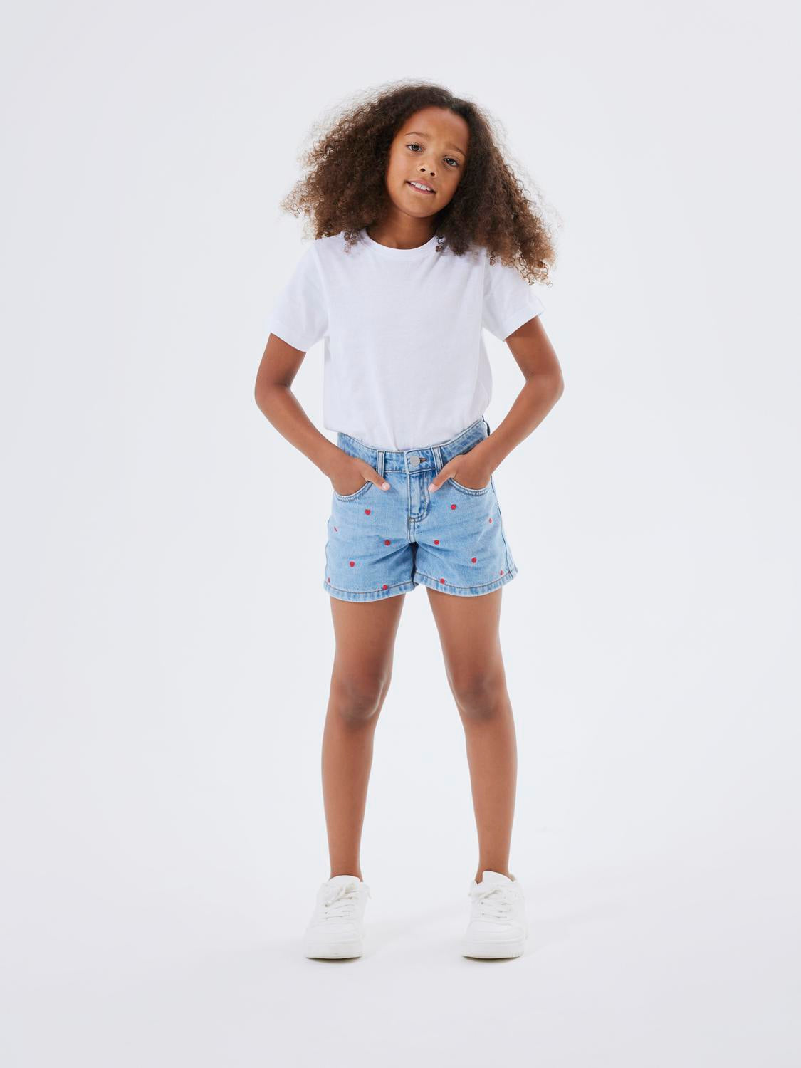 NKFBELLA Shorts - Light Blue Denim